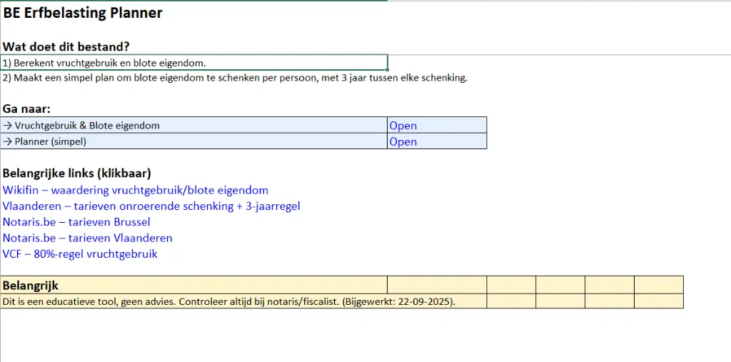 Erfbelasting - Calculator