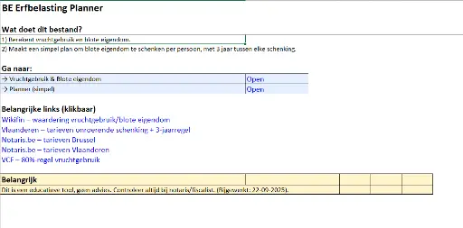 Erfbelasting - Calculator
